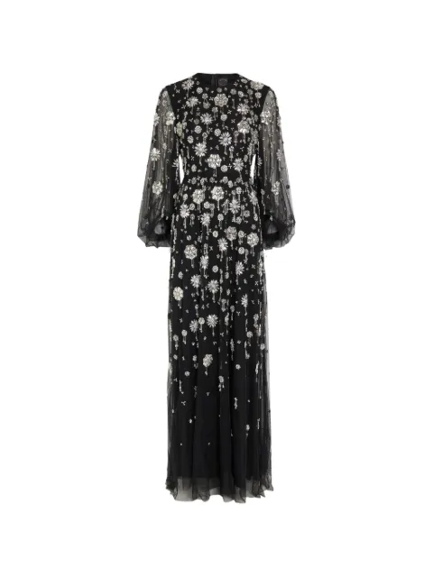 Huishan Zhang vestido largo con apliques de cristal