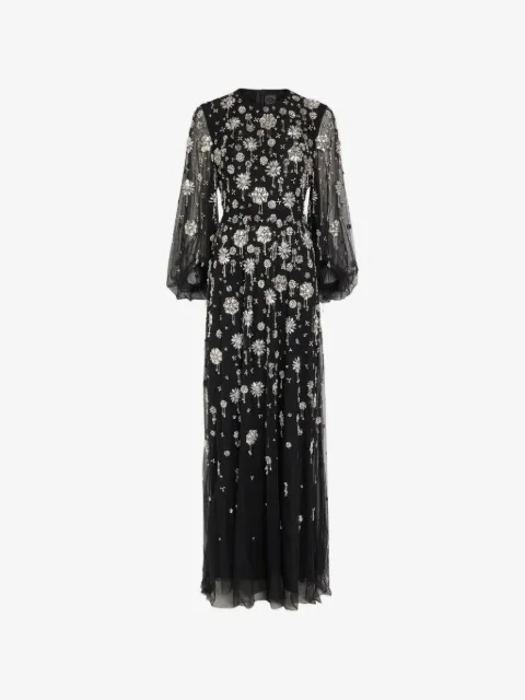 Huishan Zhang vestido largo con detalles de cristal