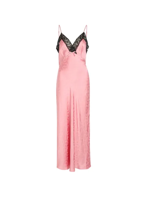 Rixo Alberta lace-trim jacquard midi dress