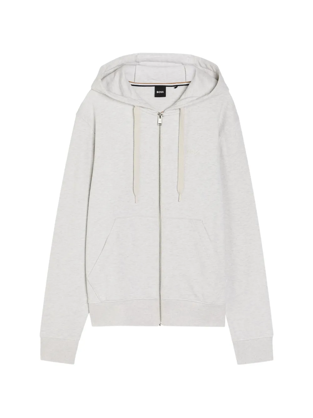 BOSS Spence zip-up drawstring hoodie - Grau