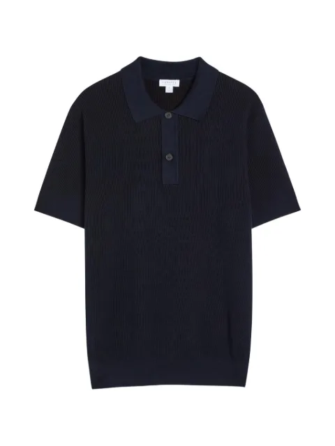 Sunspel ribbed-knit polo shirt