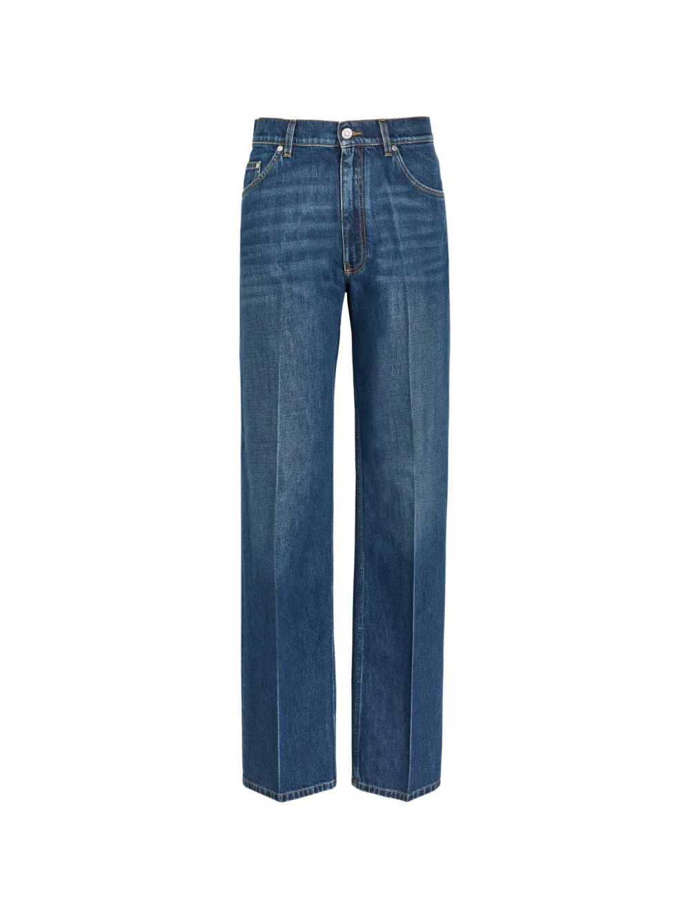 Stella McCartney pressed-crease straight-leg jeans - Blu