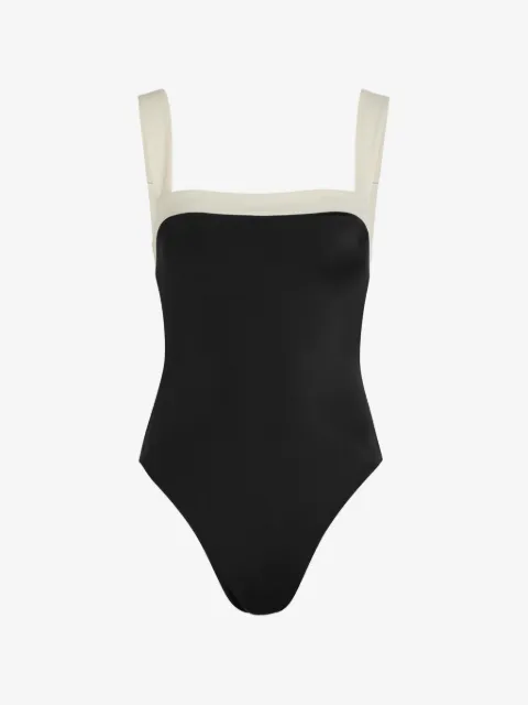 AWAY THAT DAY Grenada colour-block square-neck swimsuit