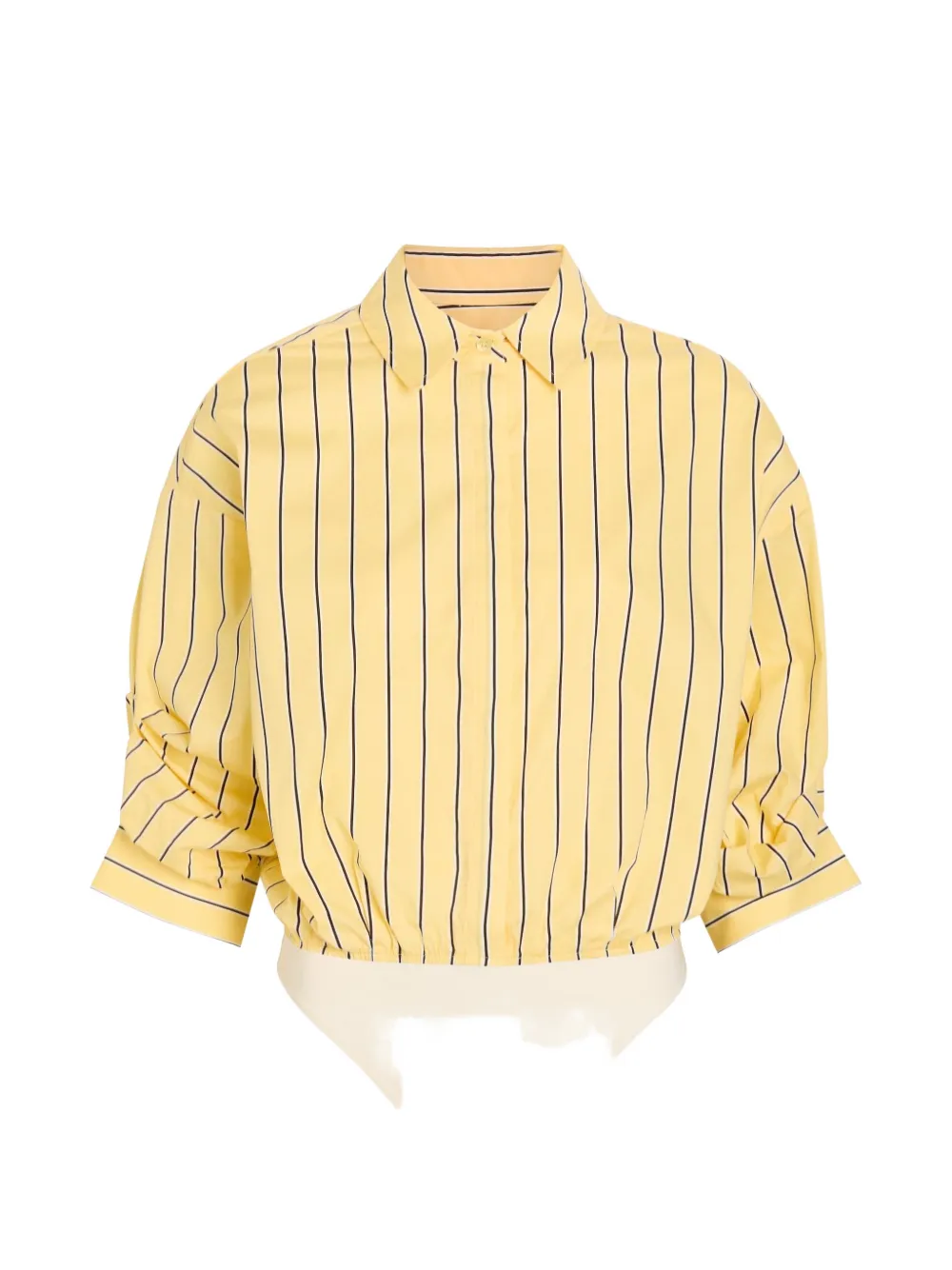 STAUD Traverse striped shirt bodysuit - Giallo