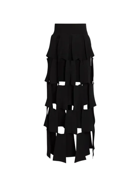 A.W.A.K.E. Mode laser-cut panelled maxi skirt