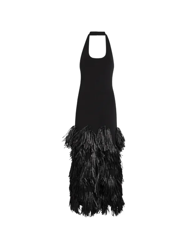 aje black maxi dress Elva fringed-detail | Zip at side Fall 23-Q3 Ralph Lauren Vintage Black Packaging:DWC Pro Tool Set w/ Box Upgrade