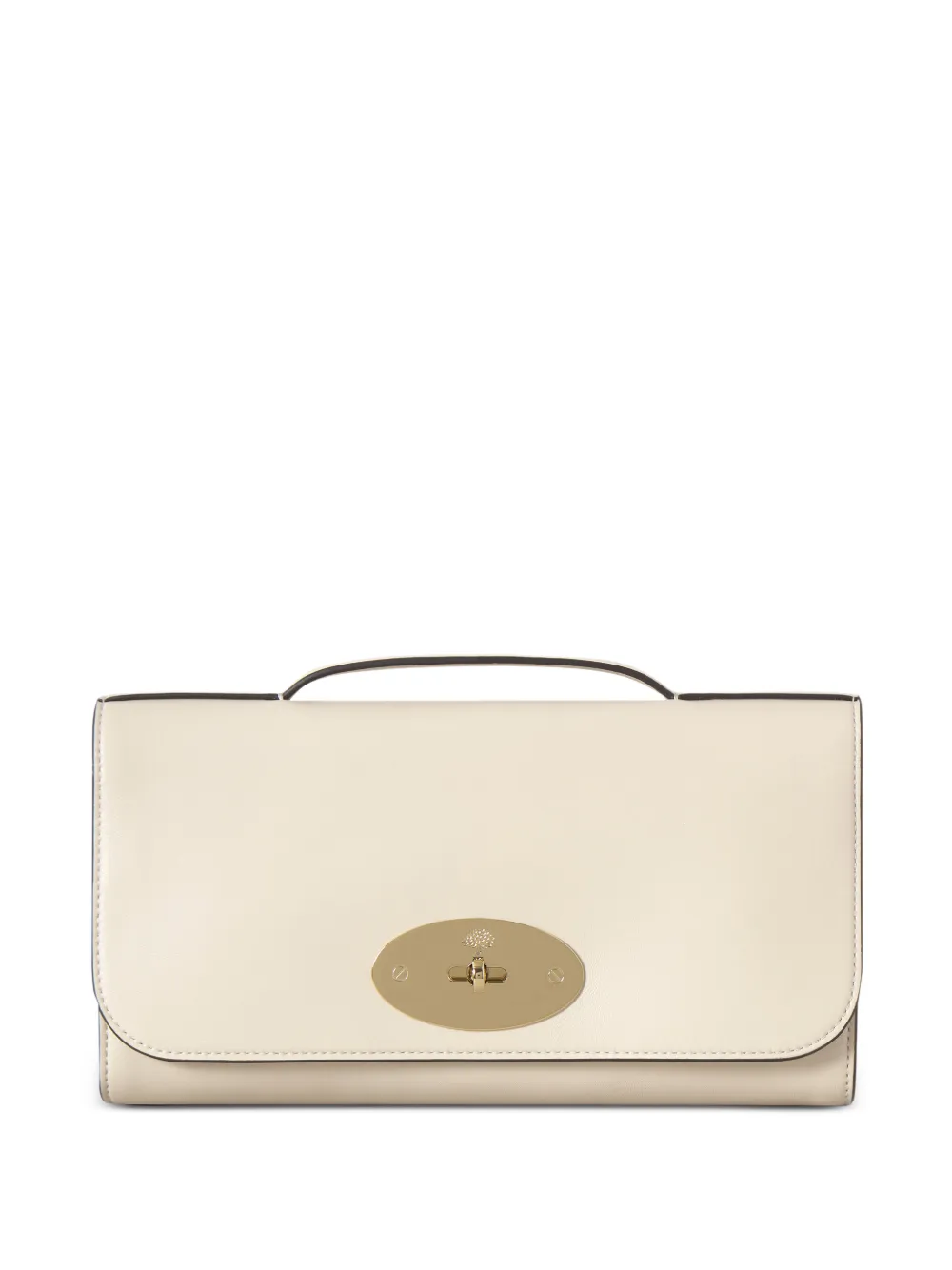 Mulberry Lily Postman's Lock leather clutch bag - Neutrals