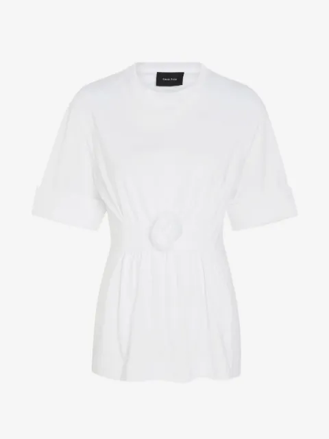 Simone Rocha t-shirt froncé à fleurs
