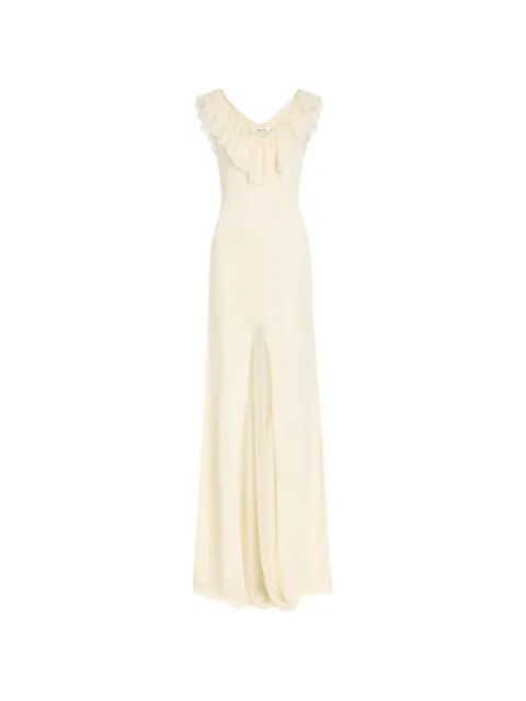 Aya Muse Rowan ruffled front-slit maxi dress