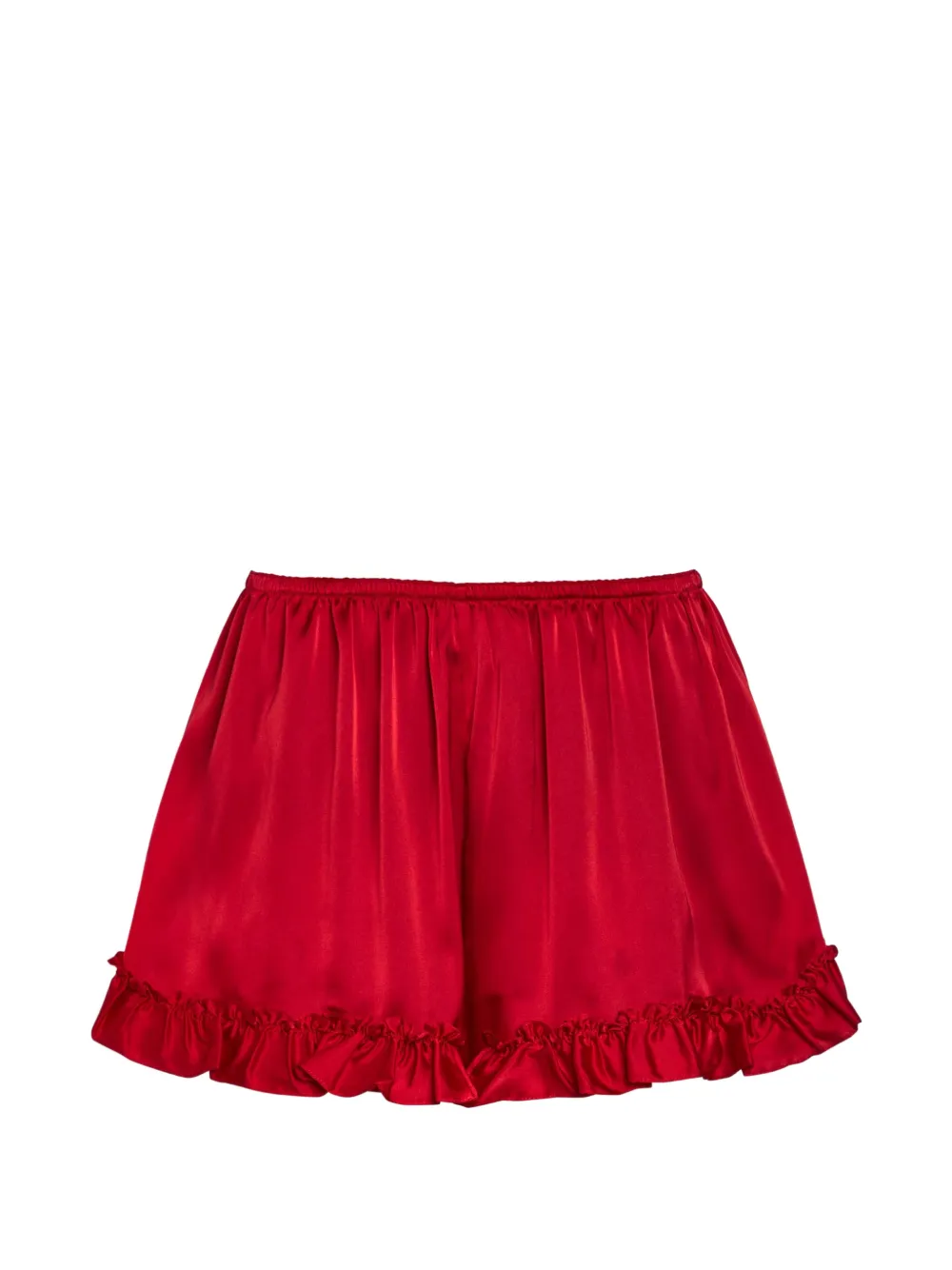 Simone Rocha ruffle-trim gathered shorts - Rosso