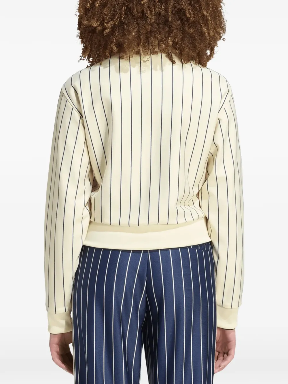 adidas Firebird pinstripe-pattern track jacket Beige