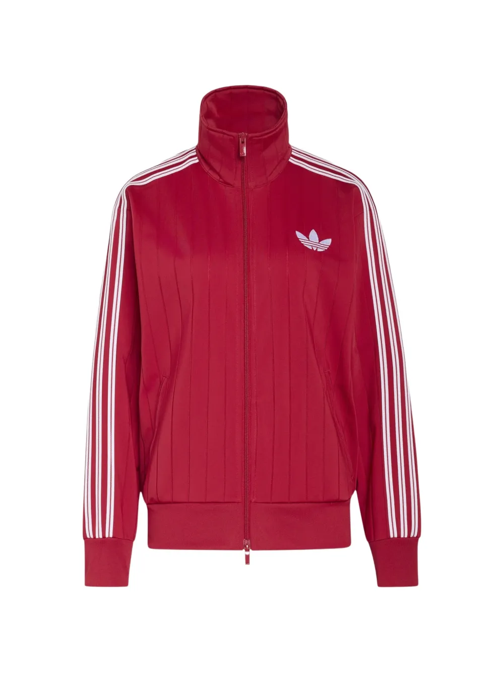 adidas stripe-detail zip-up track jacket - Rot