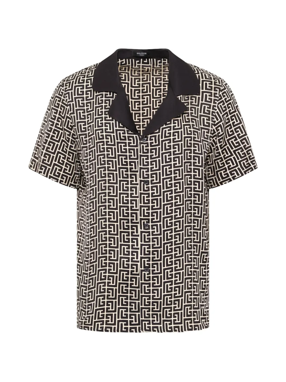 Balmain Monogram short-sleeve shirt - Grün