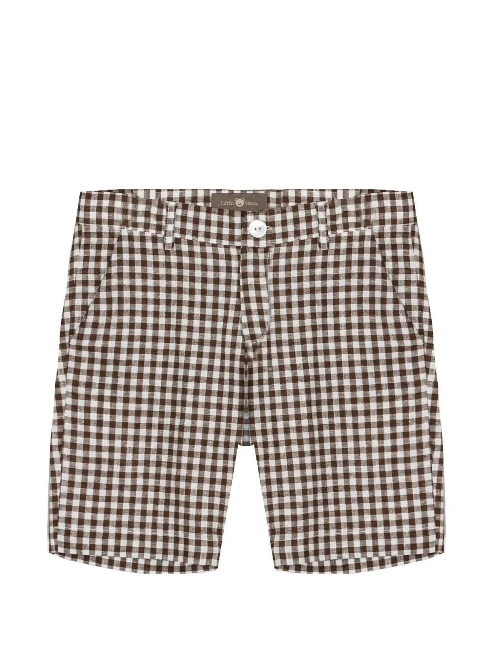 Little Bear checked bermuda shorts - Marrone