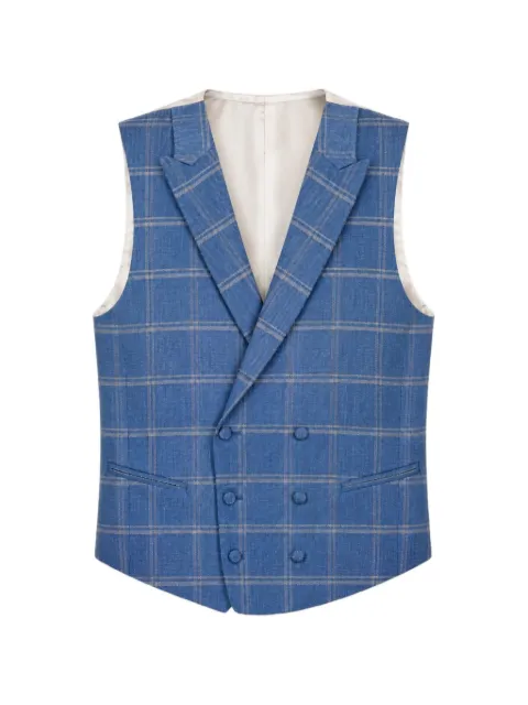 ETIEM TEXTIL S.L. check double-breasted waistcoat