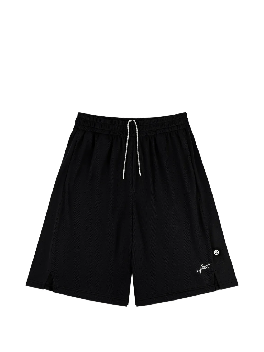 AREA logo-embroidered knee-length shorts - Nero