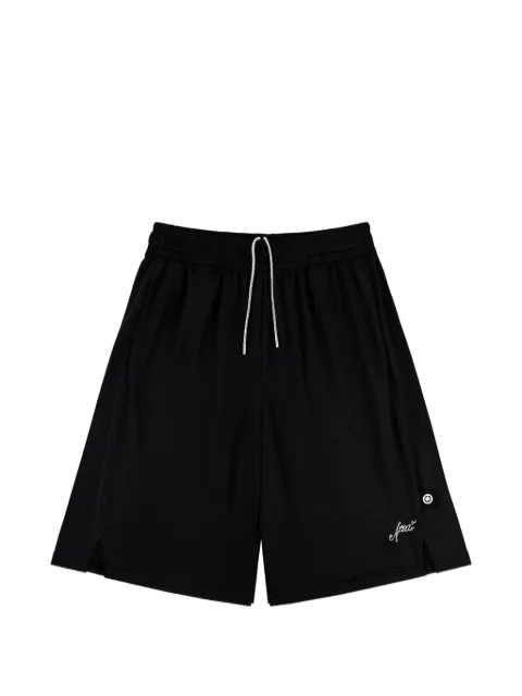 AREA logo-embroidered knee-length shorts