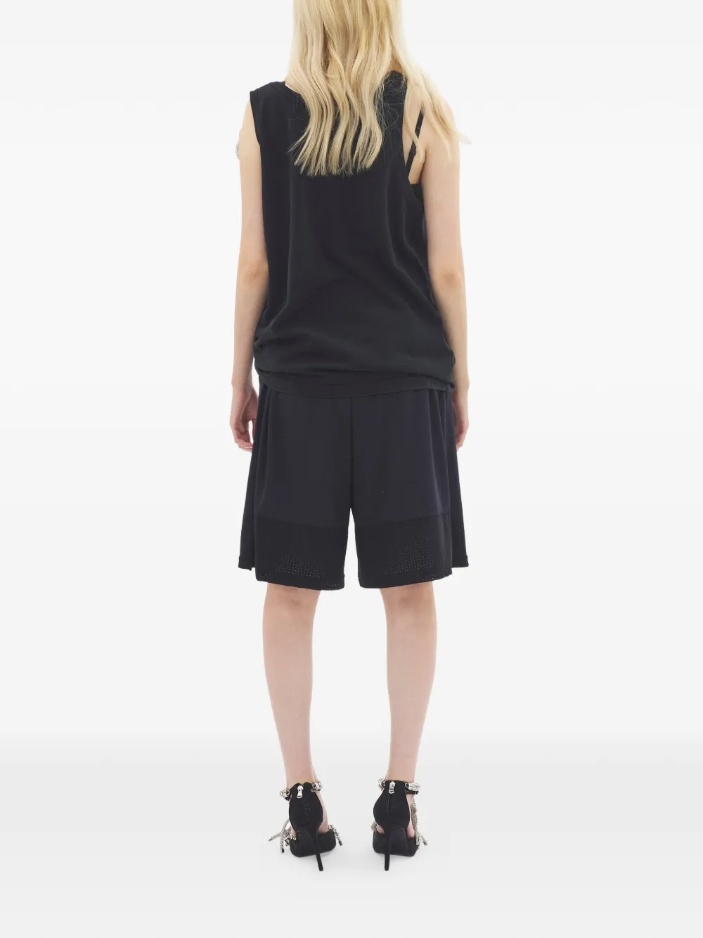 AREA Shorts met geborduurd logo Zwart