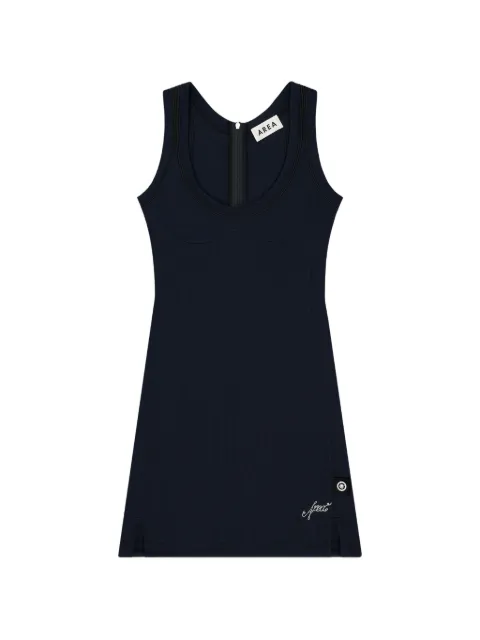 AREA logo-embroidered mini dress