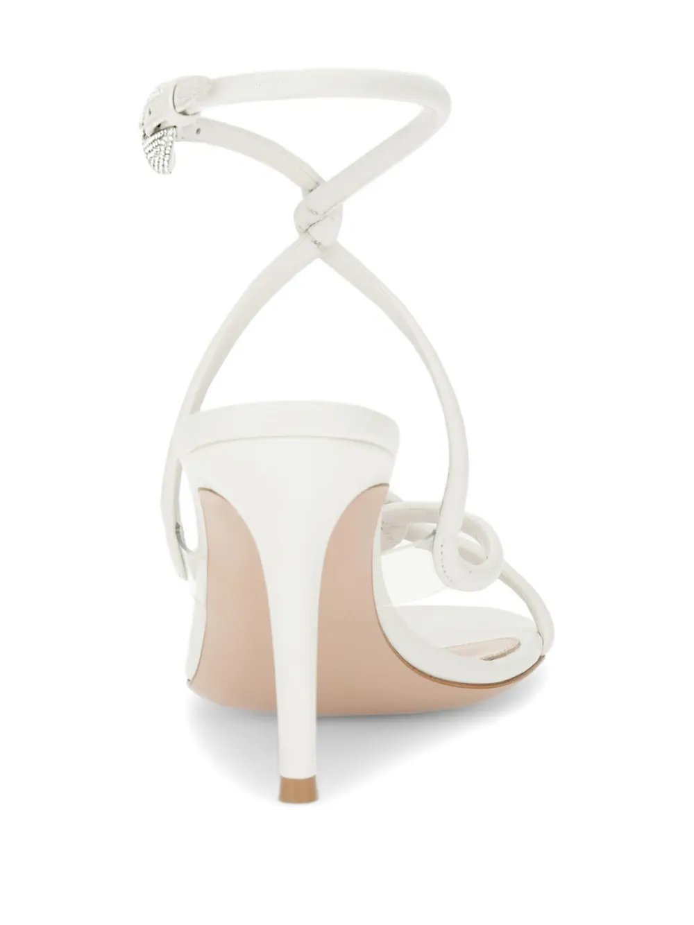 Gianvito Rossi Jungle Mamba leren sandalen verfraaid met kristallen Wit