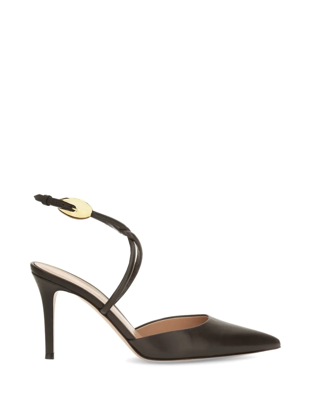 Gianvito Rossi Jungle Mamba pointed-toe buckled-strap pumps - Brown