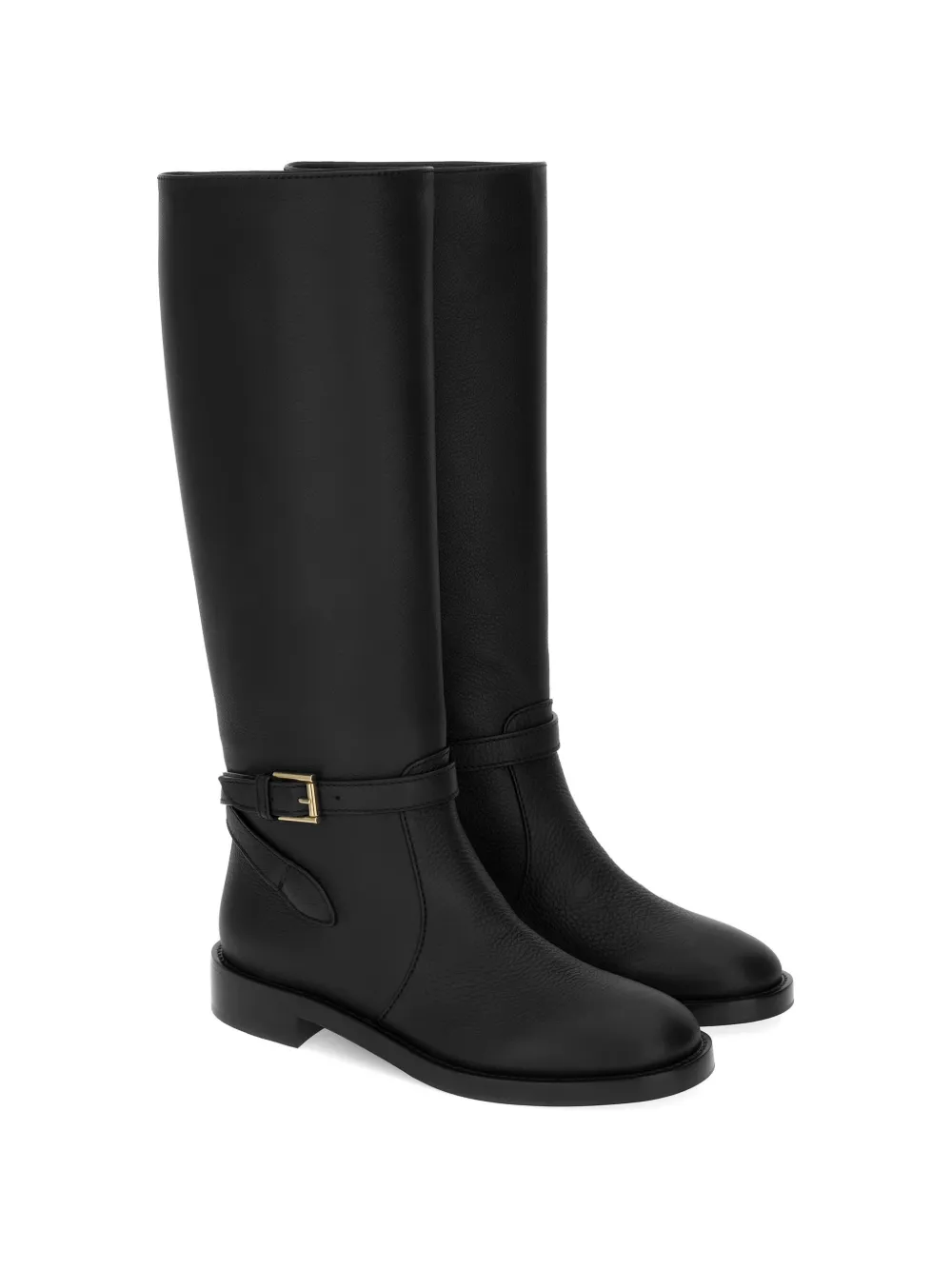 Gianvito Rossi buckle-strap knee-high boots Zwart