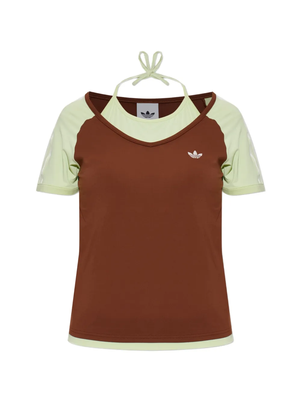 adidas Summer Glow layered-effect T-shirt - Marrone