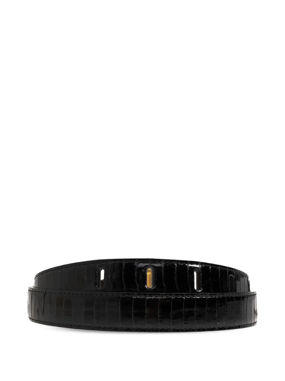 Balmain croc-effect leather belt - Black