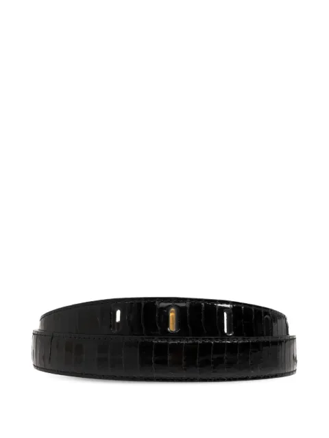 Balmain crocodile-effect leather belt