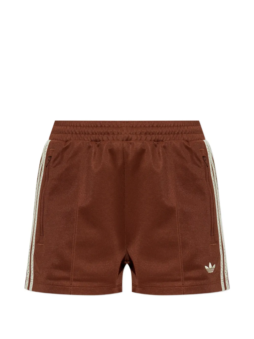 adidas Summer Glow logo-embroidered side-stripe shorts - Marrone
