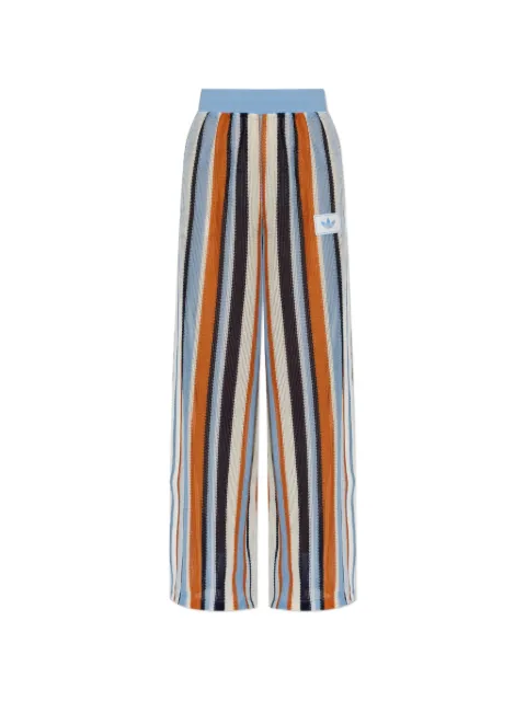 adidas Firebird Summer Glow striped logo-patch trousers
