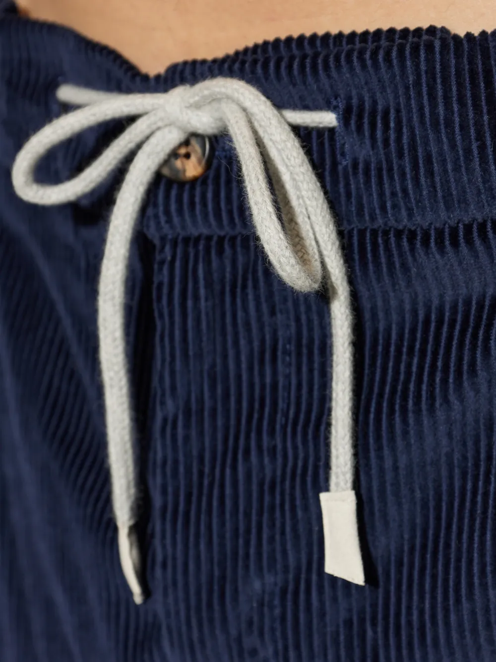 Eleventy Ribfluwelen plooibroek Blauw