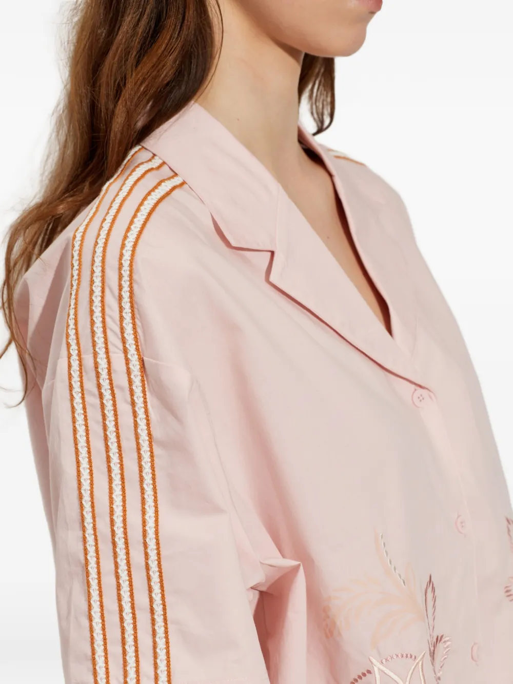adidas Blouse met geborduurde bloemen Roze