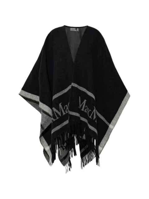 Max Mara poncho con flecos