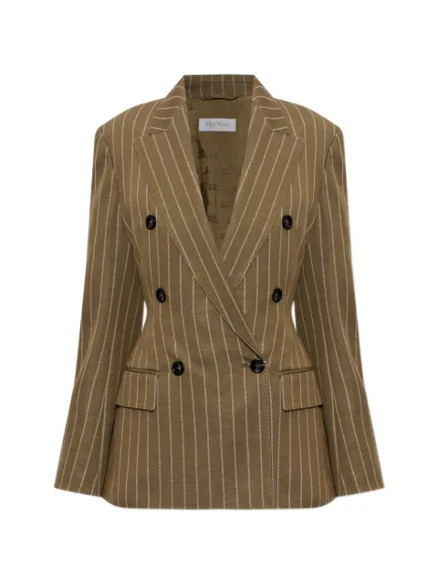 Max Mara blazer con rayas diplomáticas estampadas y doble botonadura