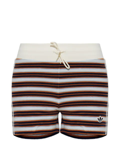 adidas striped logo-patch mini shorts