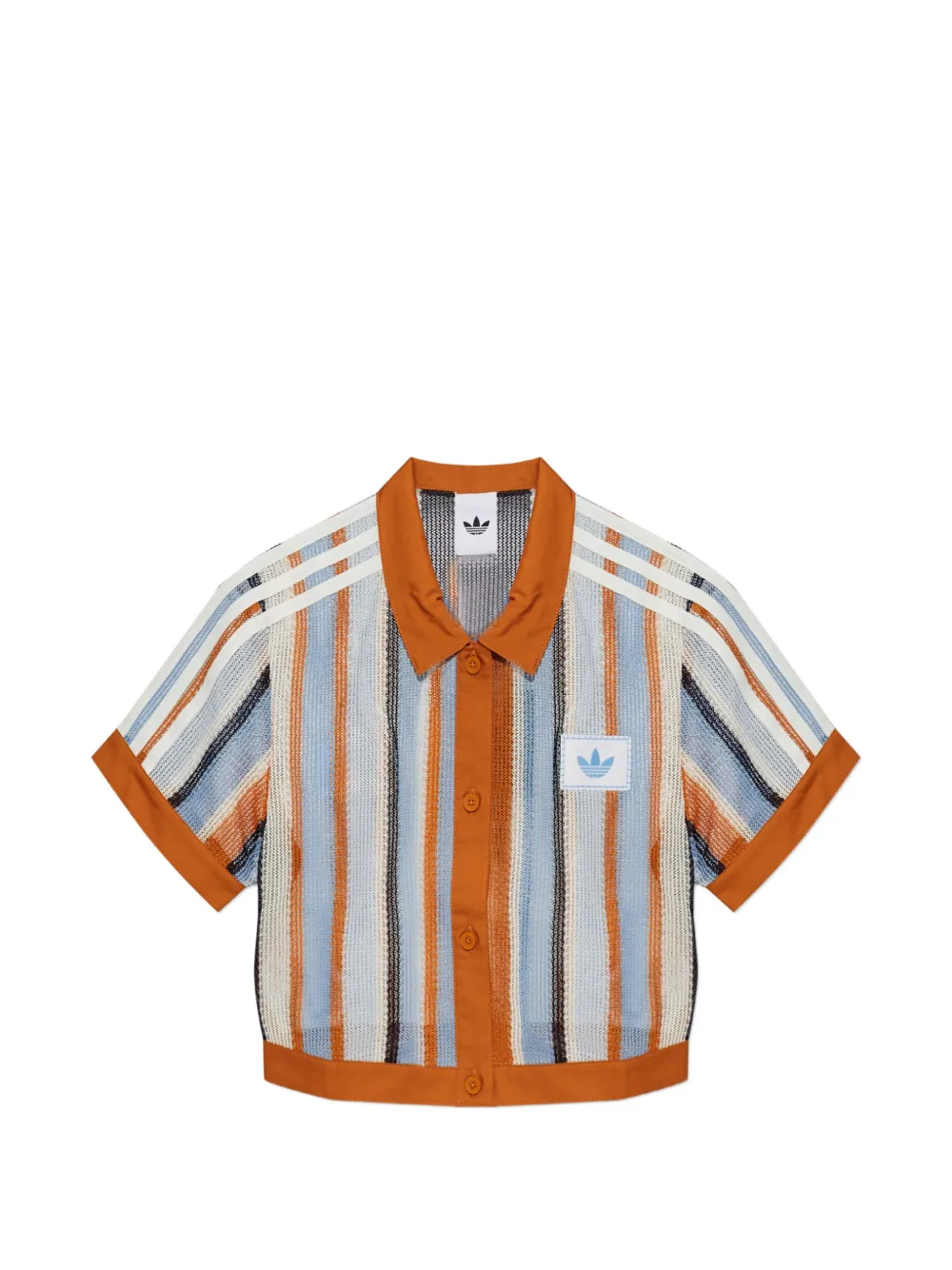 adidas striped short-sleeve shirt - Blu