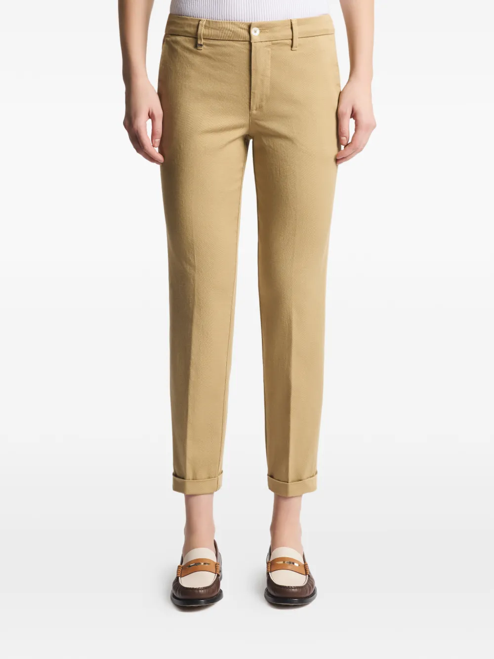 Fay Chino met omgeslagen pijpen Beige