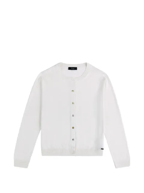 Fay cardigan med knapper og logoplade