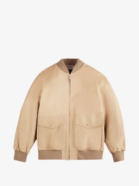 Fay leather bomber jacket