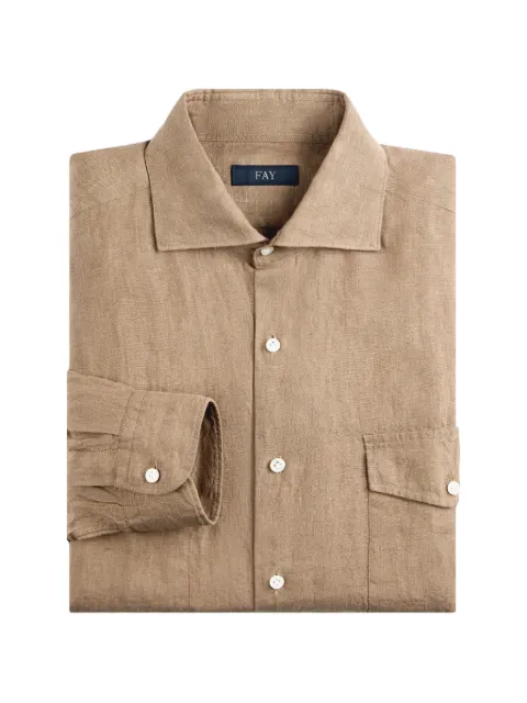 Fay button-flap pocket shirt