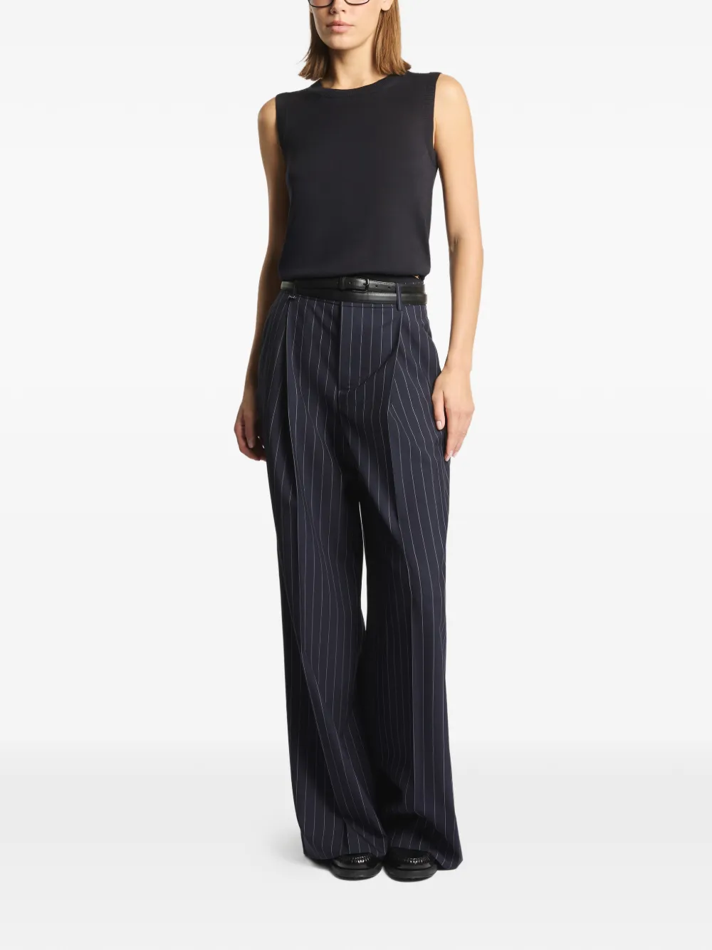  Fay Ribbed-trim Knit Top - Bleu 