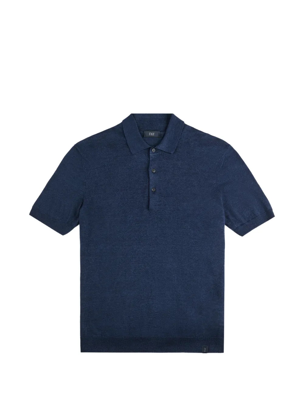 Fay Polo con bordo a coste - Blu