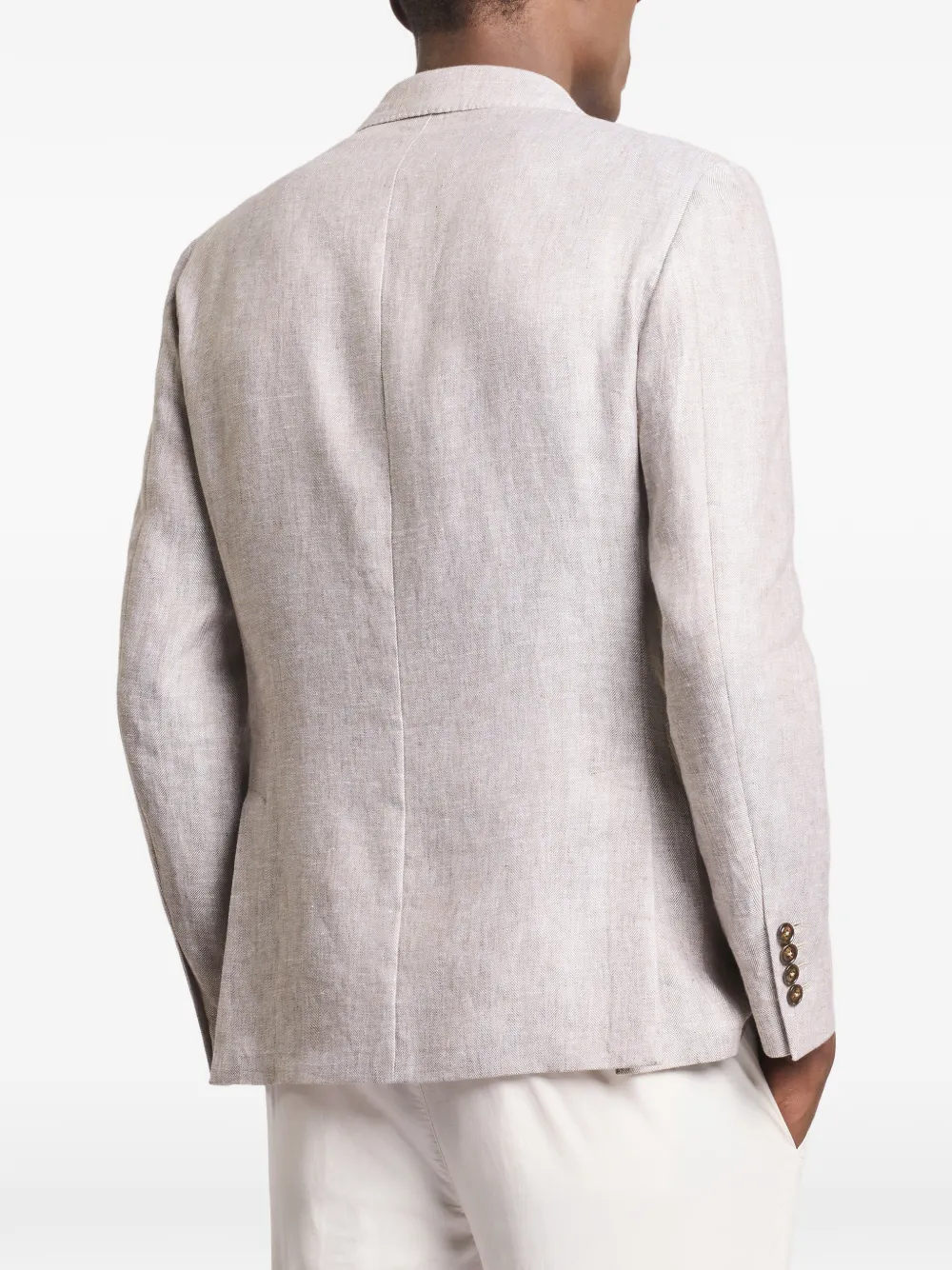 Fay Jack met puntige revers en dubbele rij knopen Beige