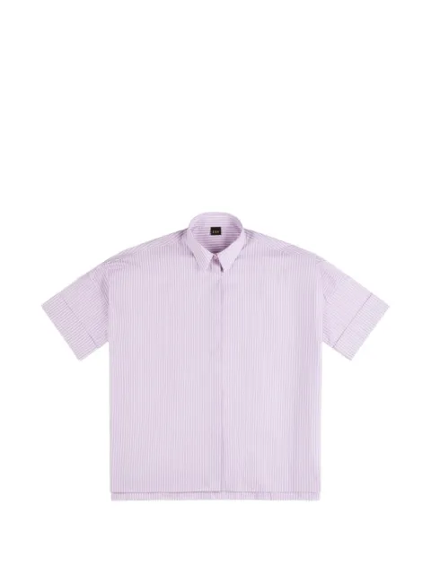 Fay vertical-stripe short-sleeve shirt