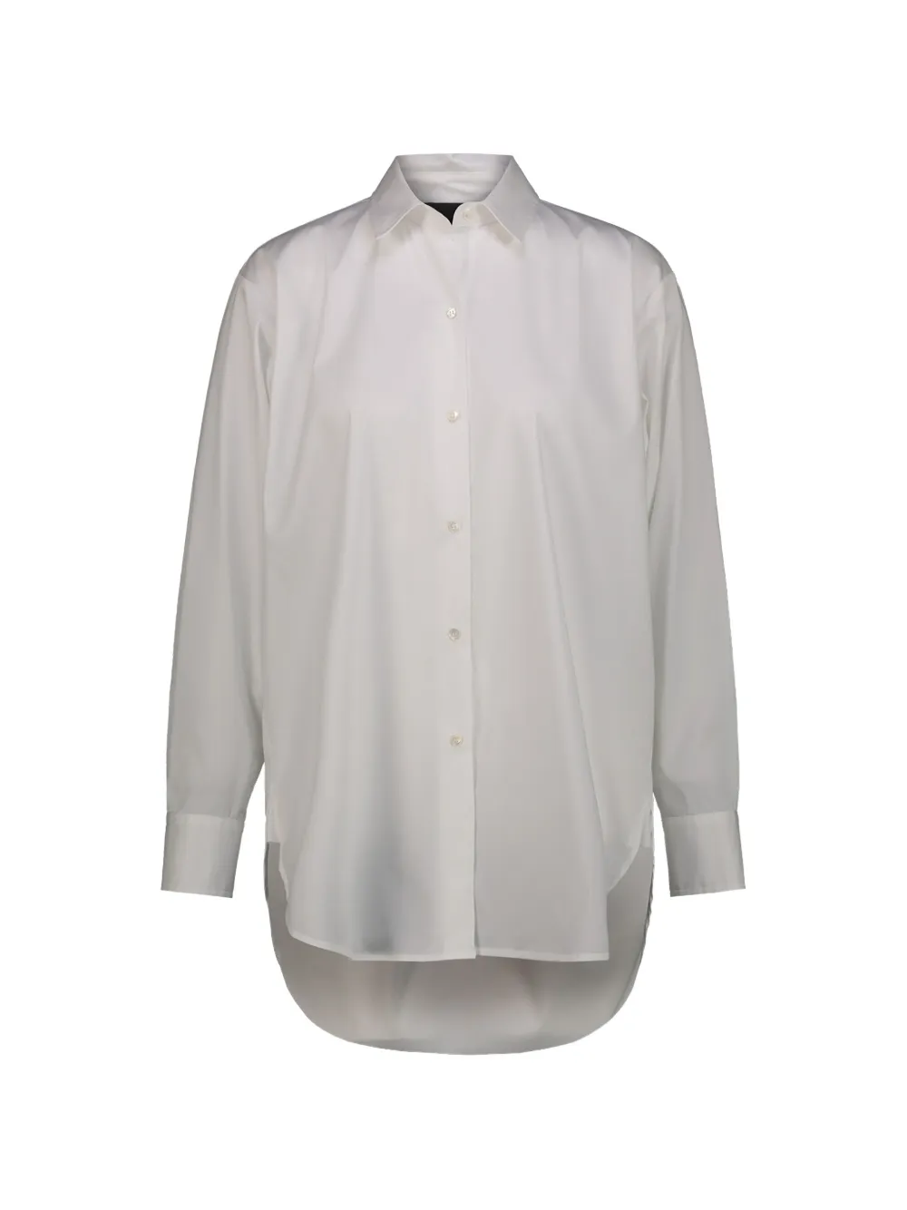 DRHOPE button-down curved-hem shirt - White