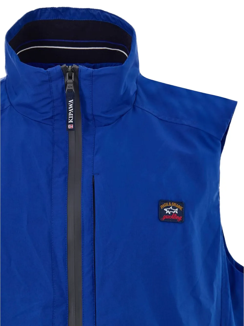 Paul & Shark logo-patch gilet Blauw