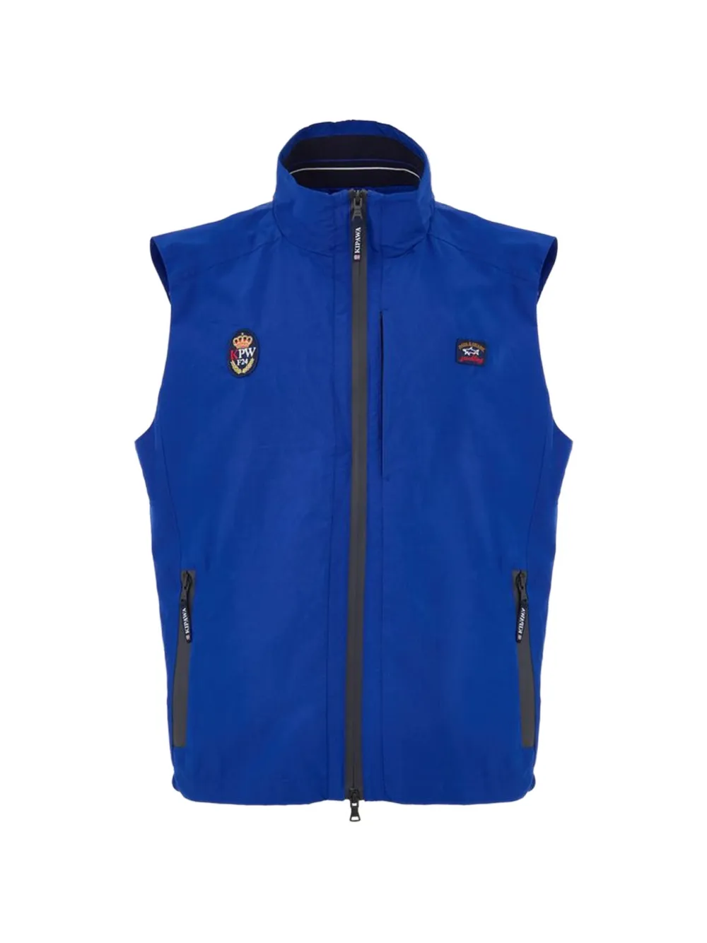 Paul & Shark logo-patch gilet - Blue