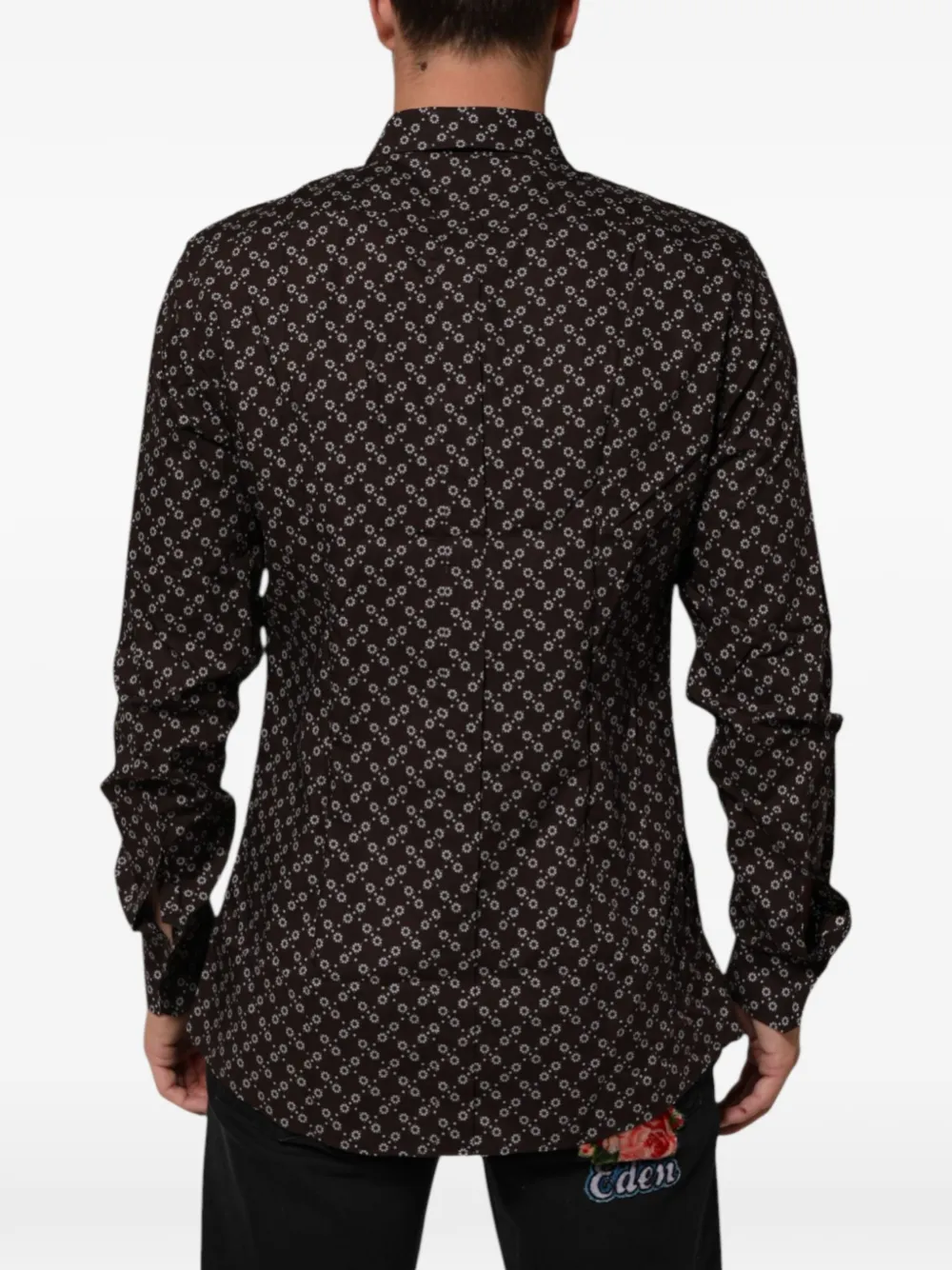 Dolce & Gabbana Overhemd met bloemenprint Bruin
