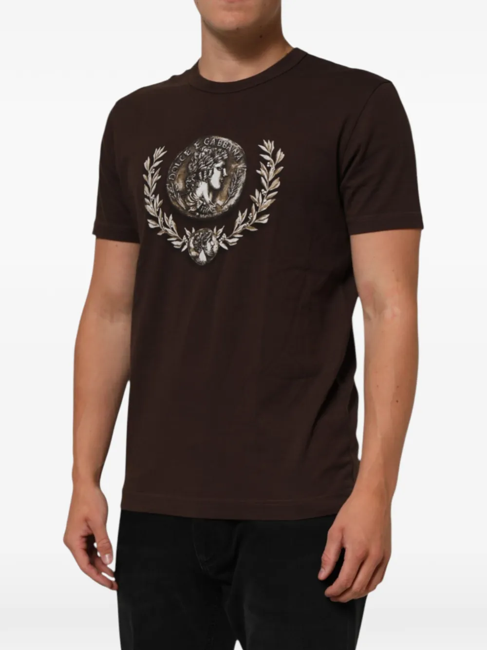 Dolce & Gabbana T-shirt met print Bruin
